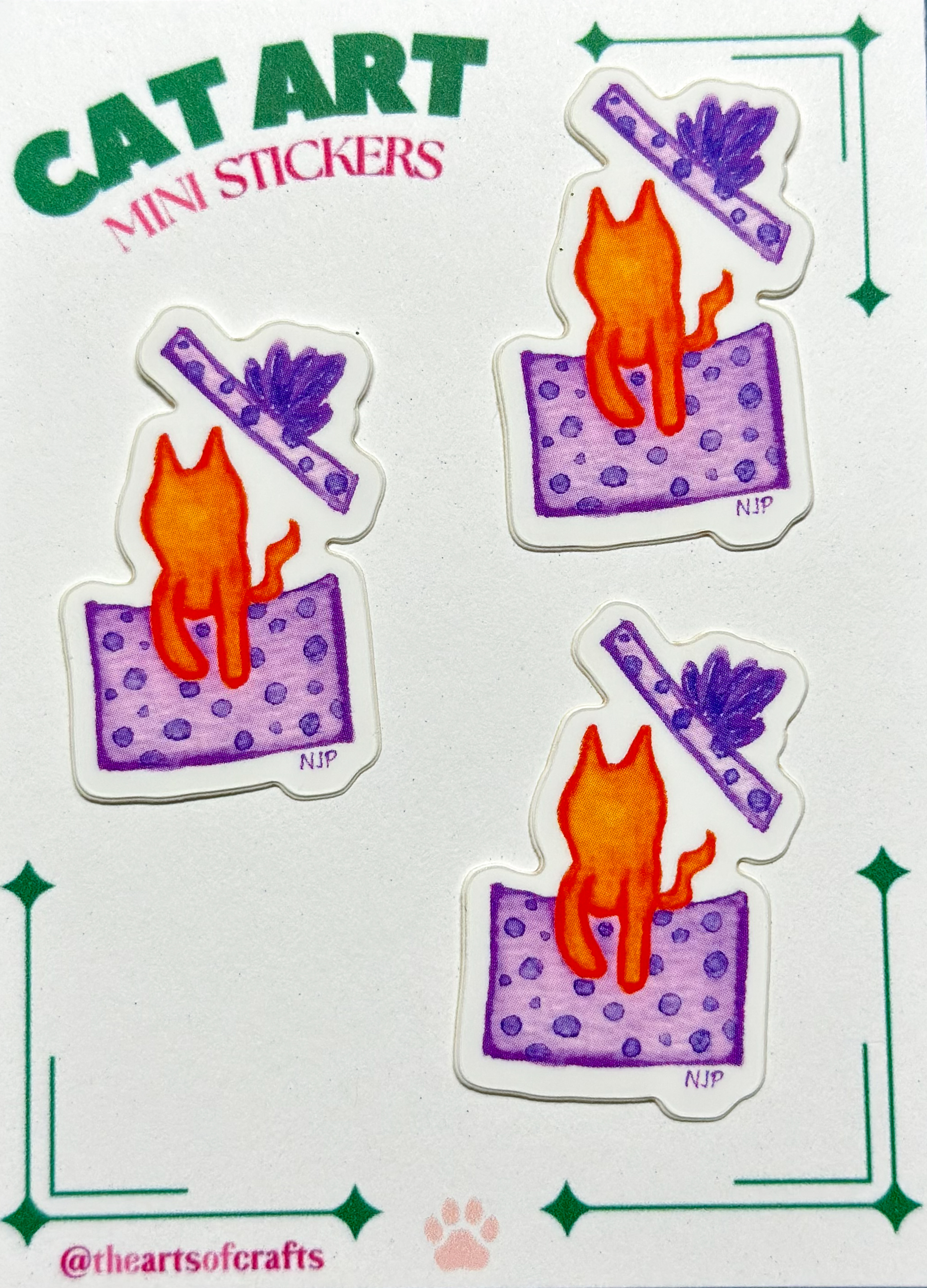 gift kitty stickers