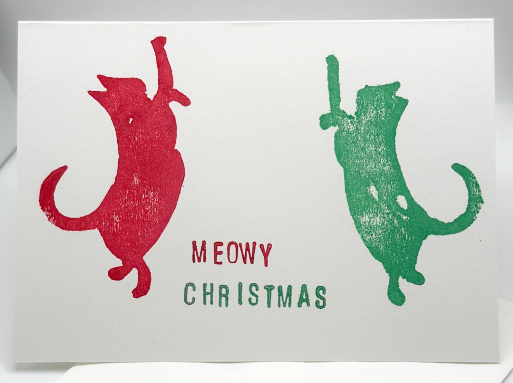 "Meowy Christmas" Greeting Card plain