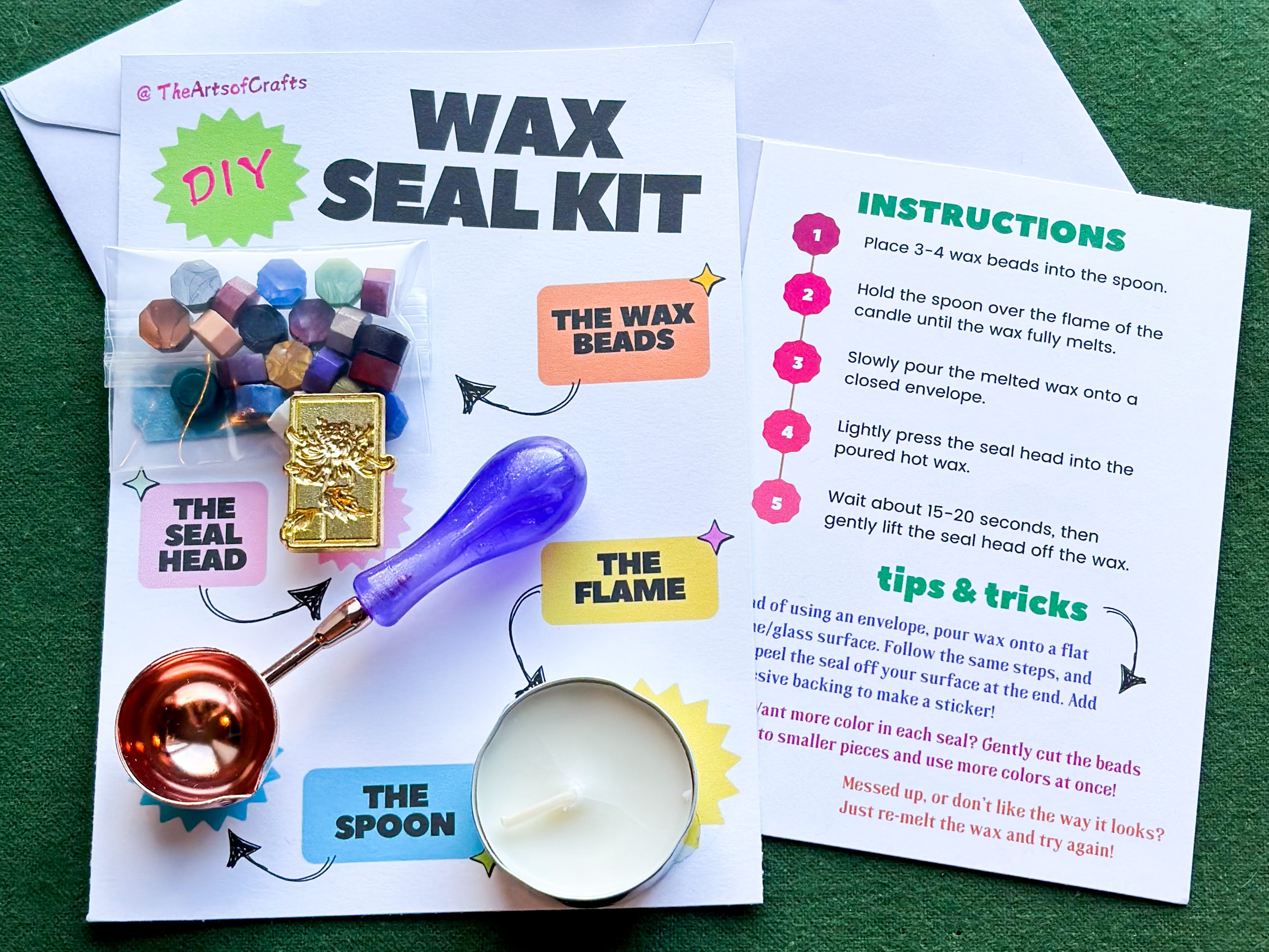 wax seal starter kit and instructions